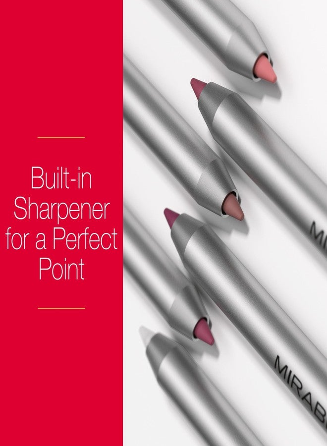 Mirabella Line & Define Lip Definer Lip Pencil, Smoothing & Moisturizing Retractable Lip Liner with Long-Lasting & Ultra-Creamy Formula, Antioxidants Vitamin C & E, & Built-In Sharpener - Sassy - Image 5